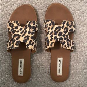 Steve Madden cheetah Slides